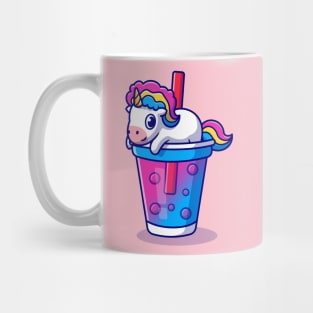 Cute Unicorn Boba Milk Tea Cartoon Mug